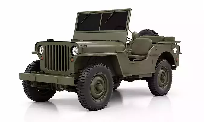 1942 Jeep military Off-Road Asset For Historical Visualization