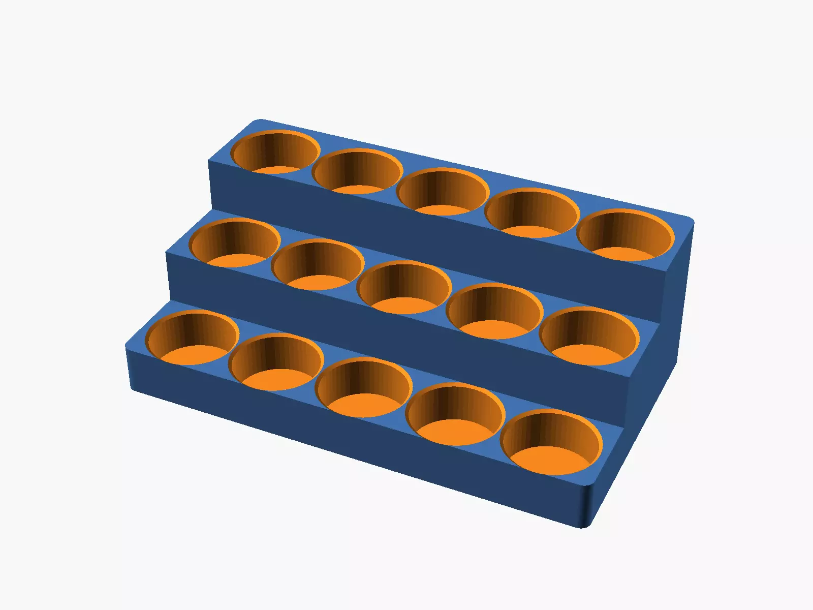 Tiered Craft Paint Bottle Rack 3D print model