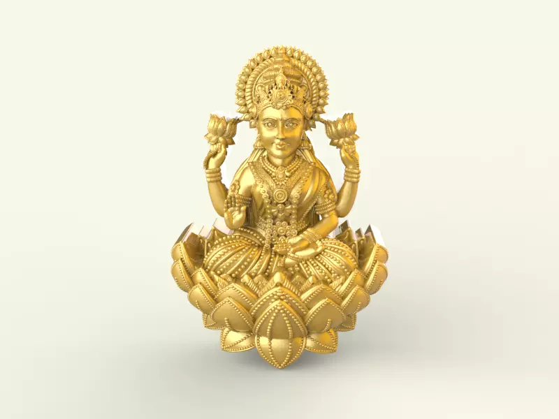 Laxmi murti cad file-4 3D print model