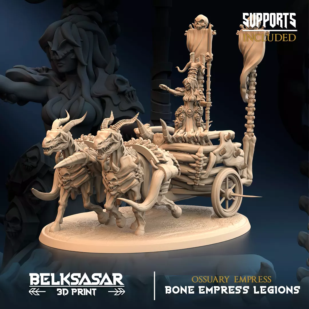 Necromancer Bone Chariot - Ossuary Empress 3D print model