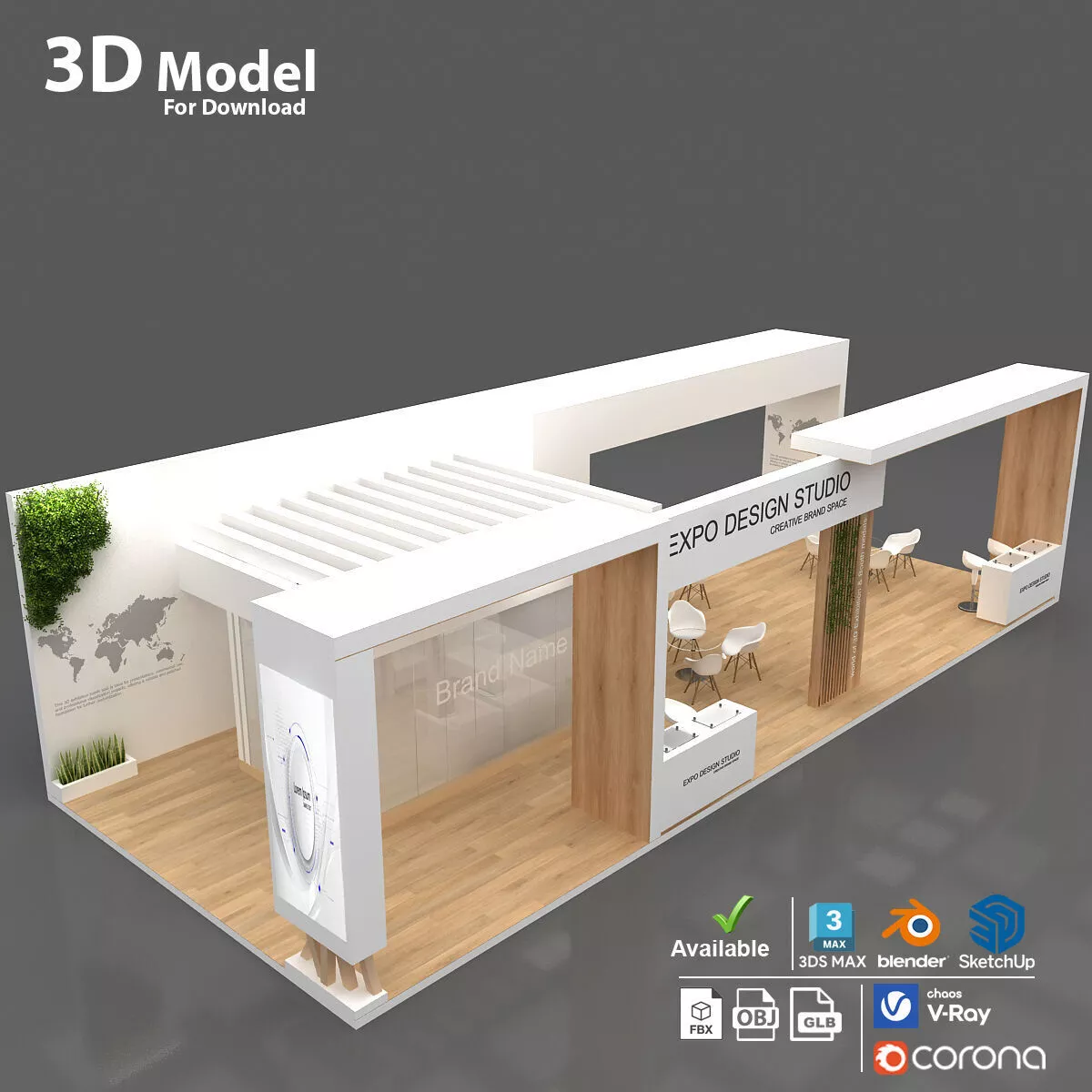 stall booth exhibition stand 3D model