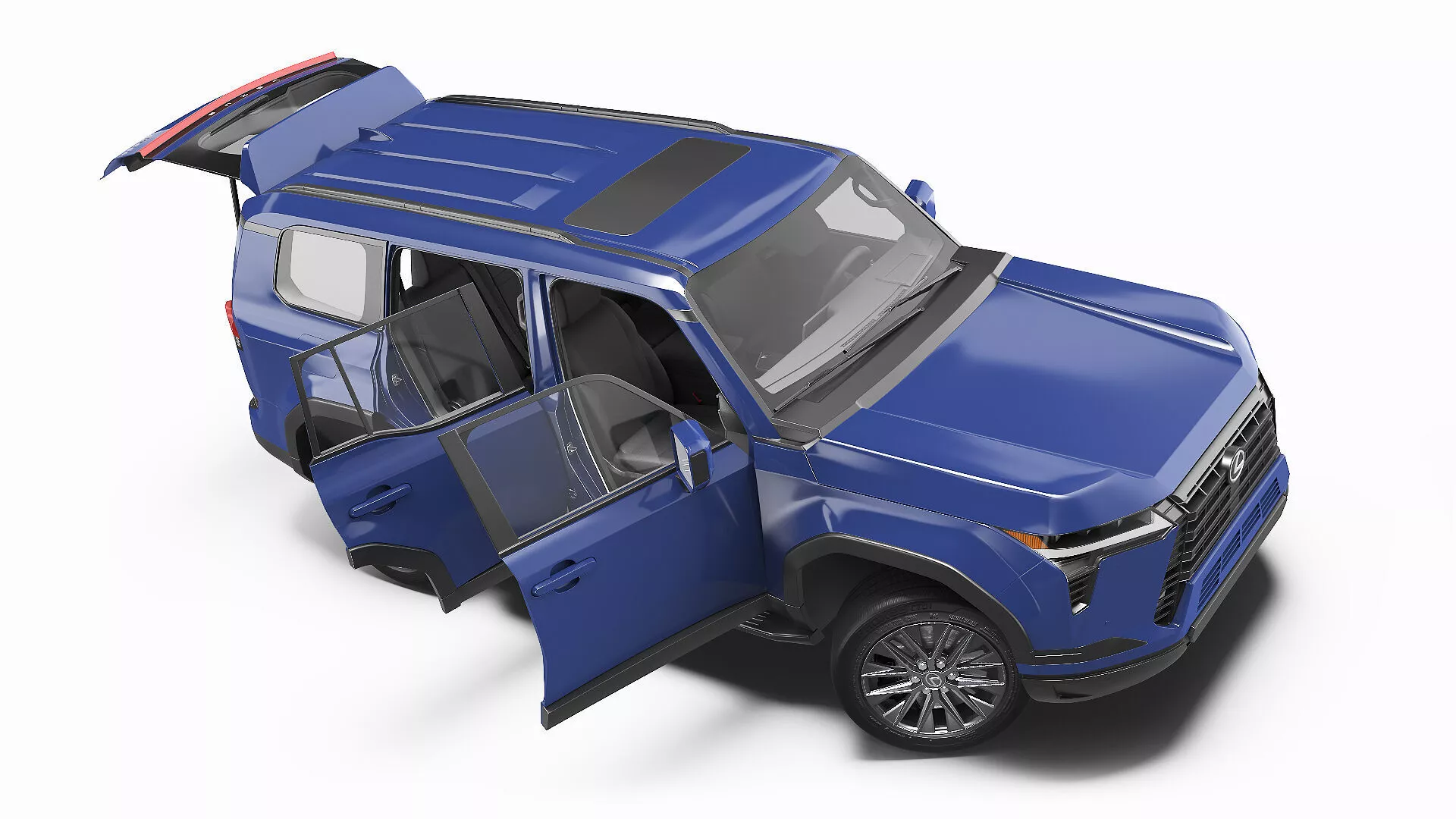 Lexus GX 550 SUV Nightfall Mica Blue Rigged 3D model