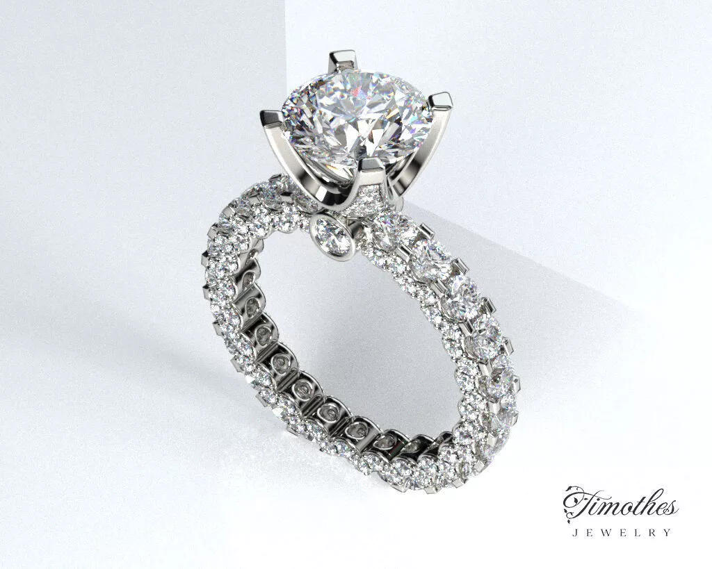Timothes Diamond Ring 3D JewelryModel FR29 NURB included 3D print model