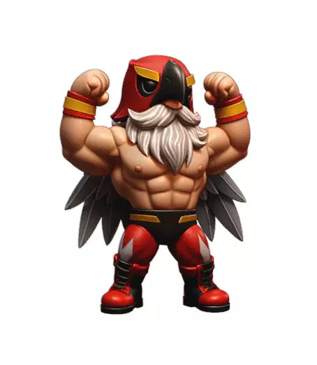 Mighty Eagle Wrestler Stylized Character 3D print model