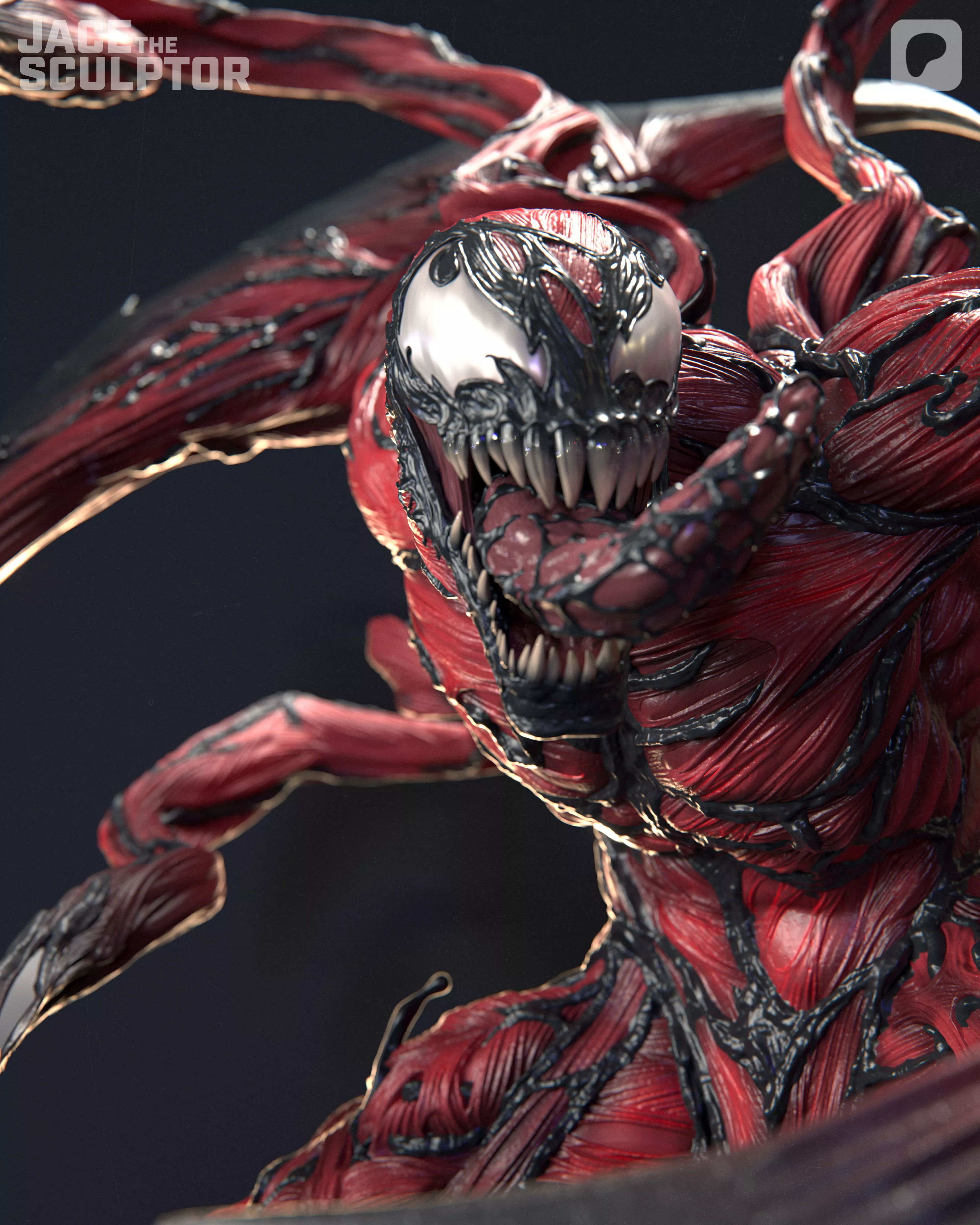 Carnage - 1-6 STL model 3D print model
