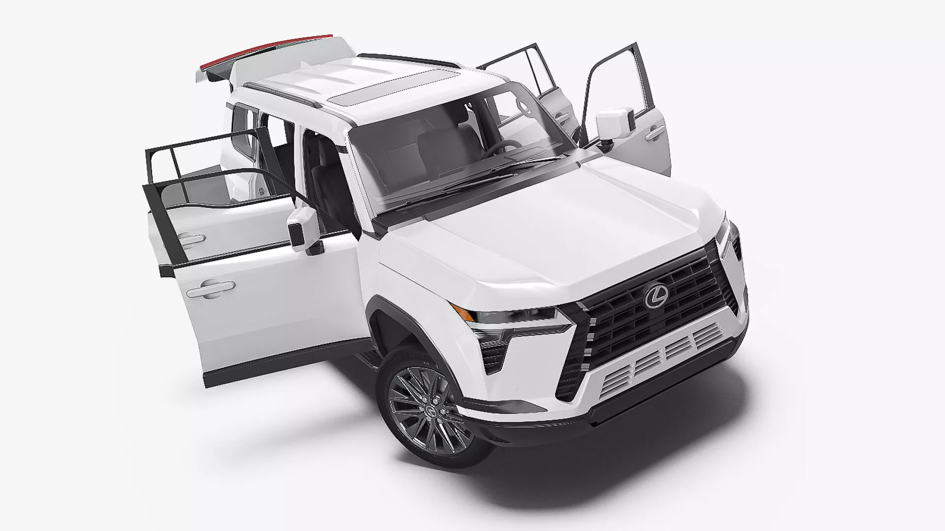 Lexus GX 550 SUV Eminent White Pearl Rigged 3D model