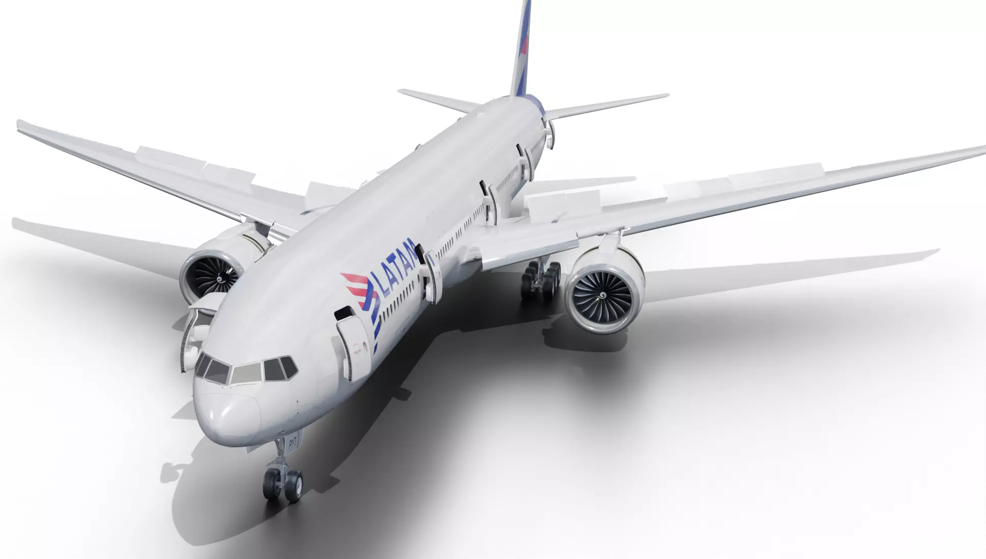 Latam Boeing 777-300 Animated Realistic Airliner 3D model 3D model