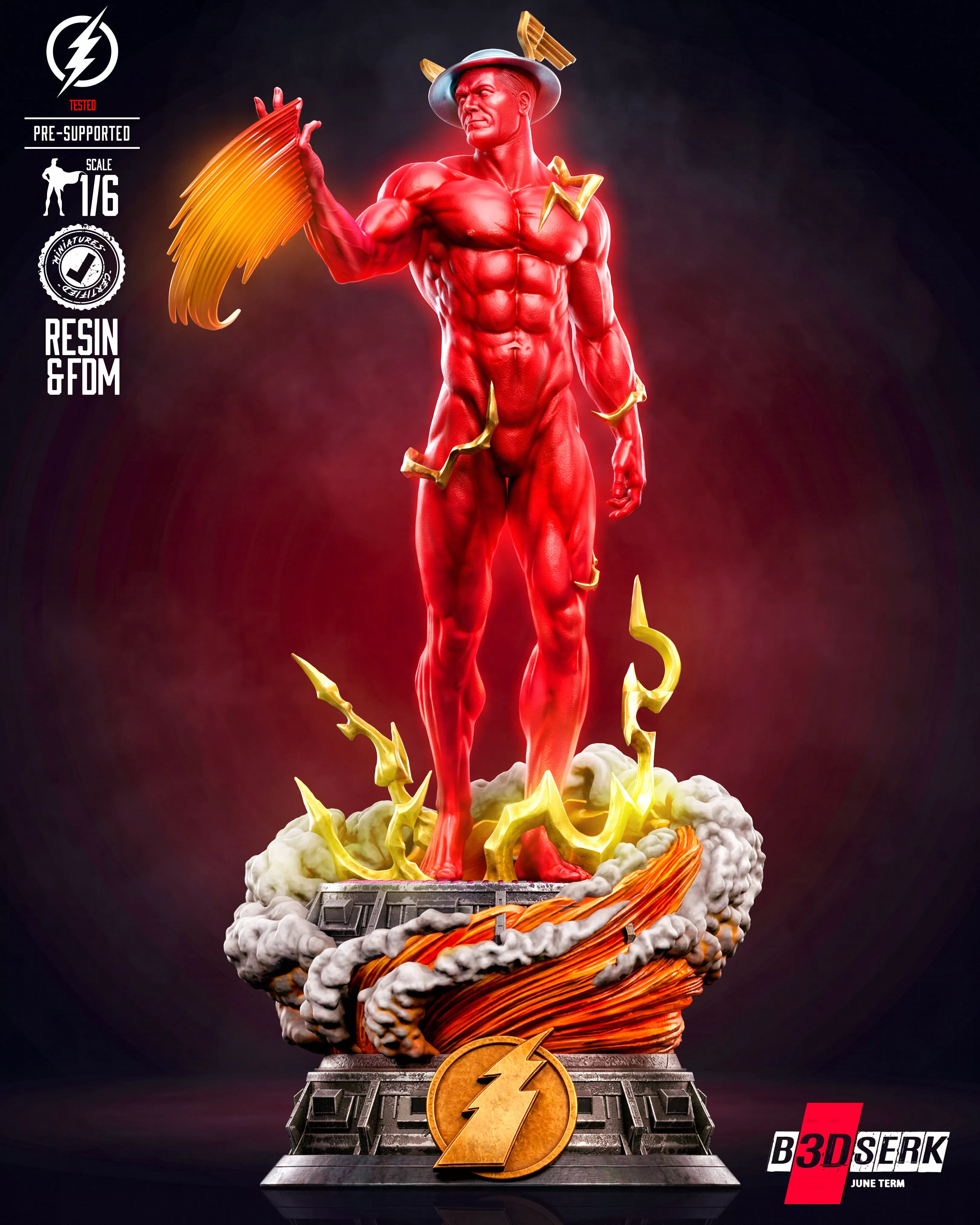 B3DSERK Flash Kingdome Come Sculpture 3D print model