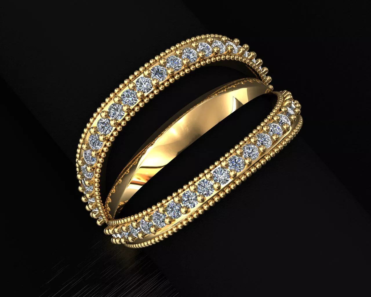 3line Ring Modern 3D print model