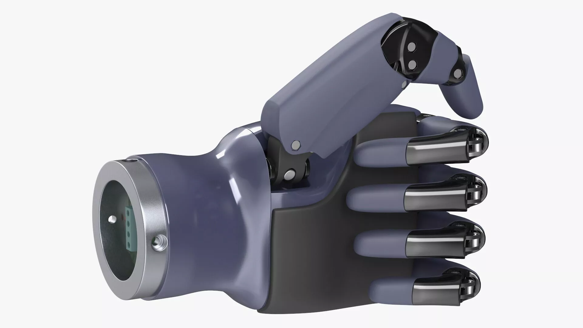 Left Dexterous Robot Hand Rigged 3D model