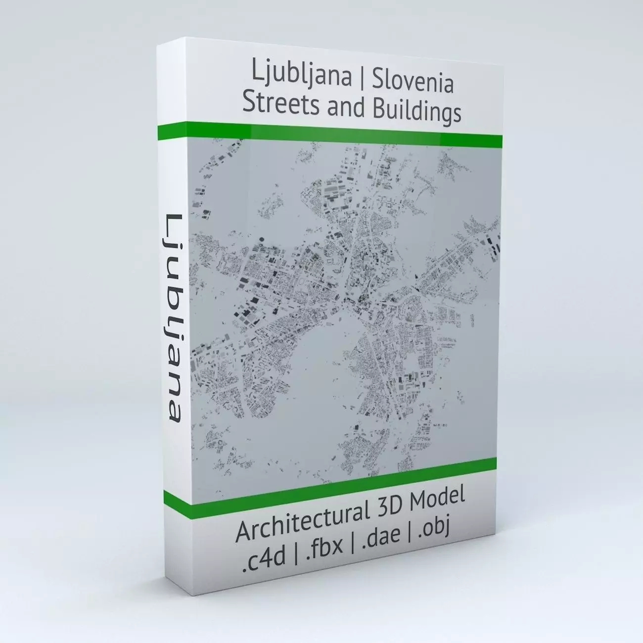 Ljubljana Streets and Buildings 3D model