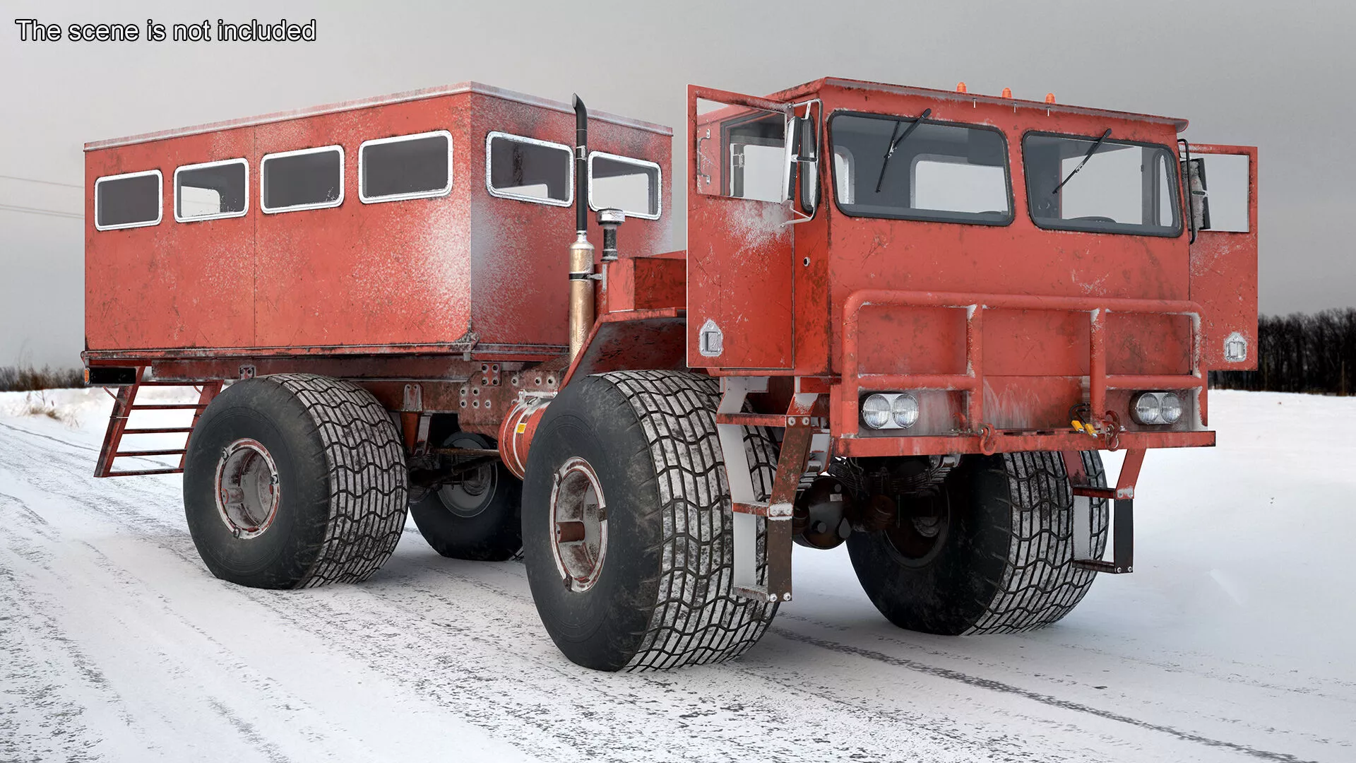 Antarctica Snow Vehicle Rigged 3D model