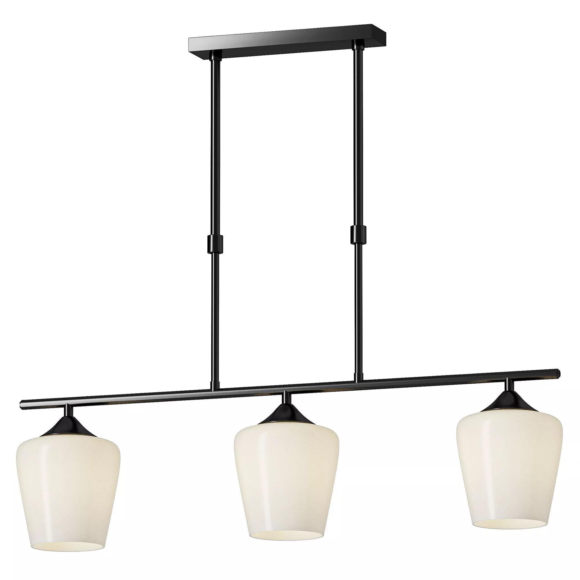 Strellux Linear Chandelier with White Opal Glass 3D model