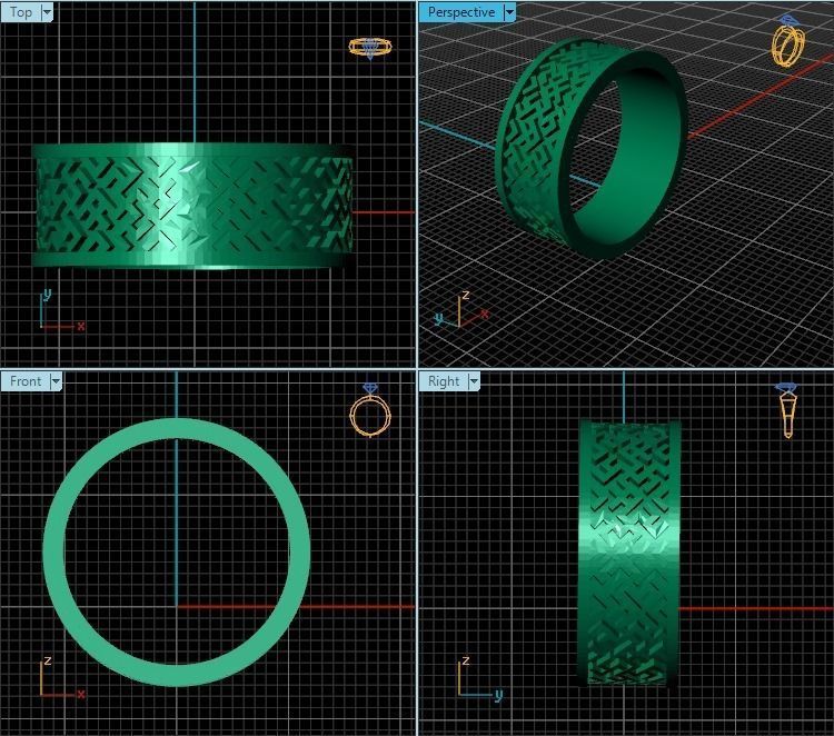 Ring R0105 3D print model_2