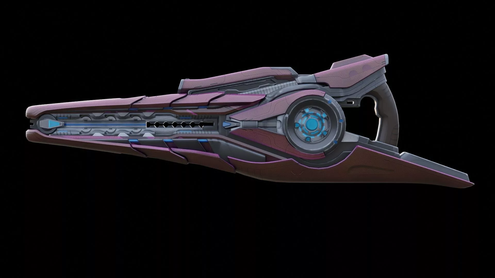 Alien Exotic Energy Weapon - Sci-Fi High Poly 4K PBR Low-poly 3D model