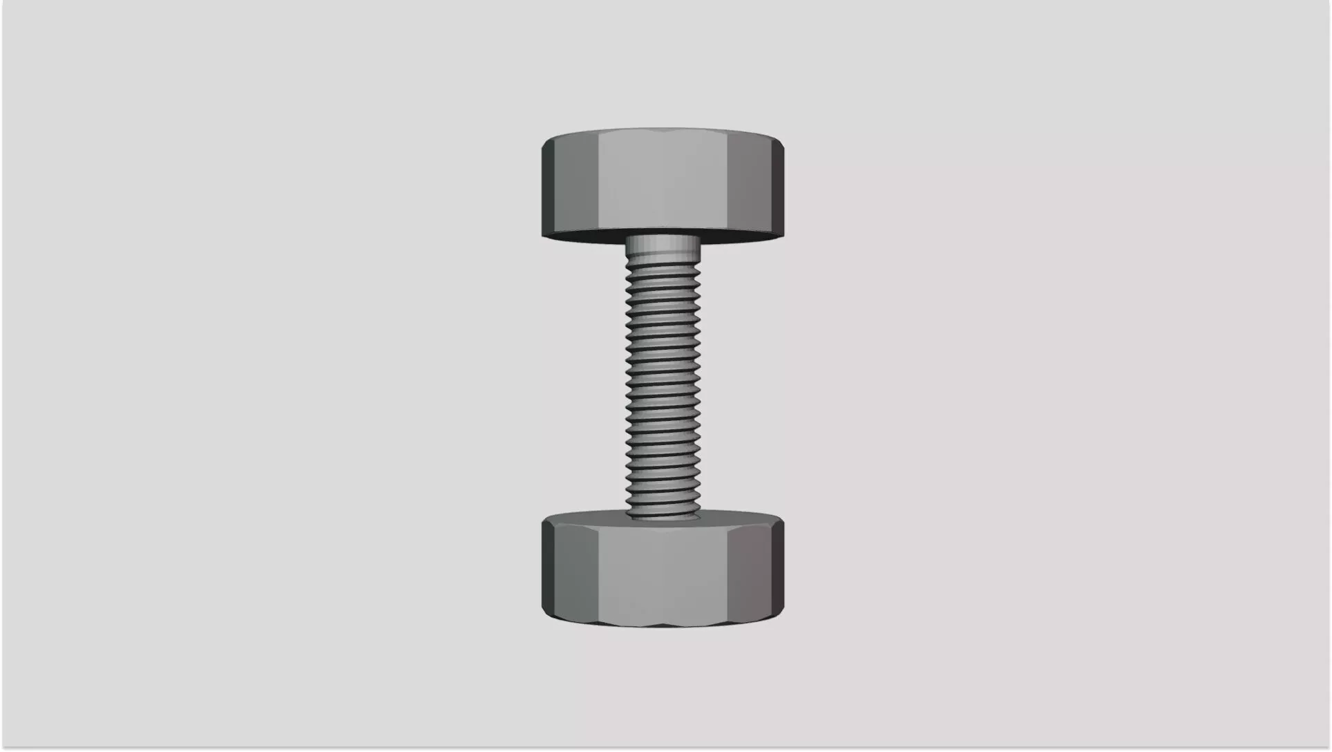Hex Bolt and Nut M8 x 40 mm 3D print model