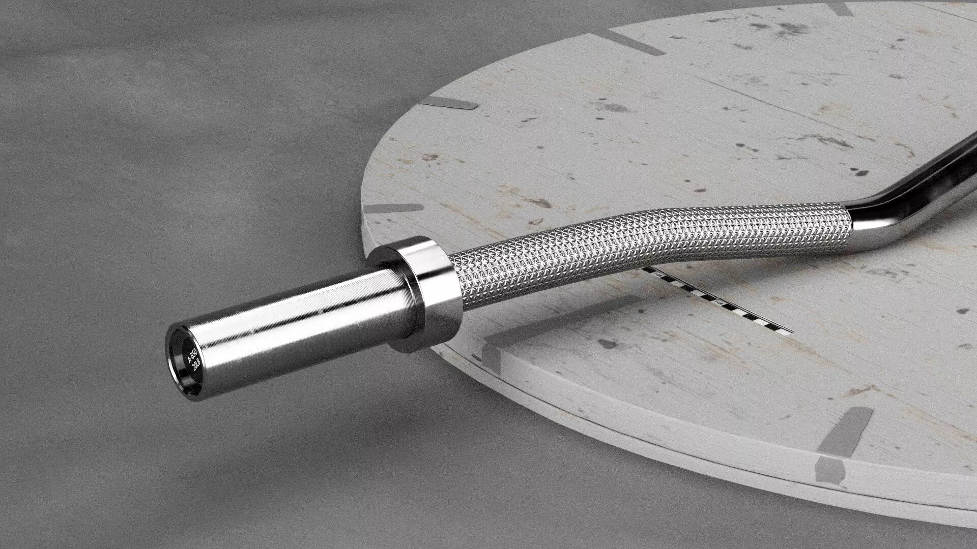 Ez curl bar Low-poly 3D model