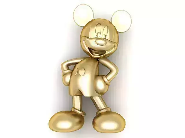 Pendant gold mickey mouse
