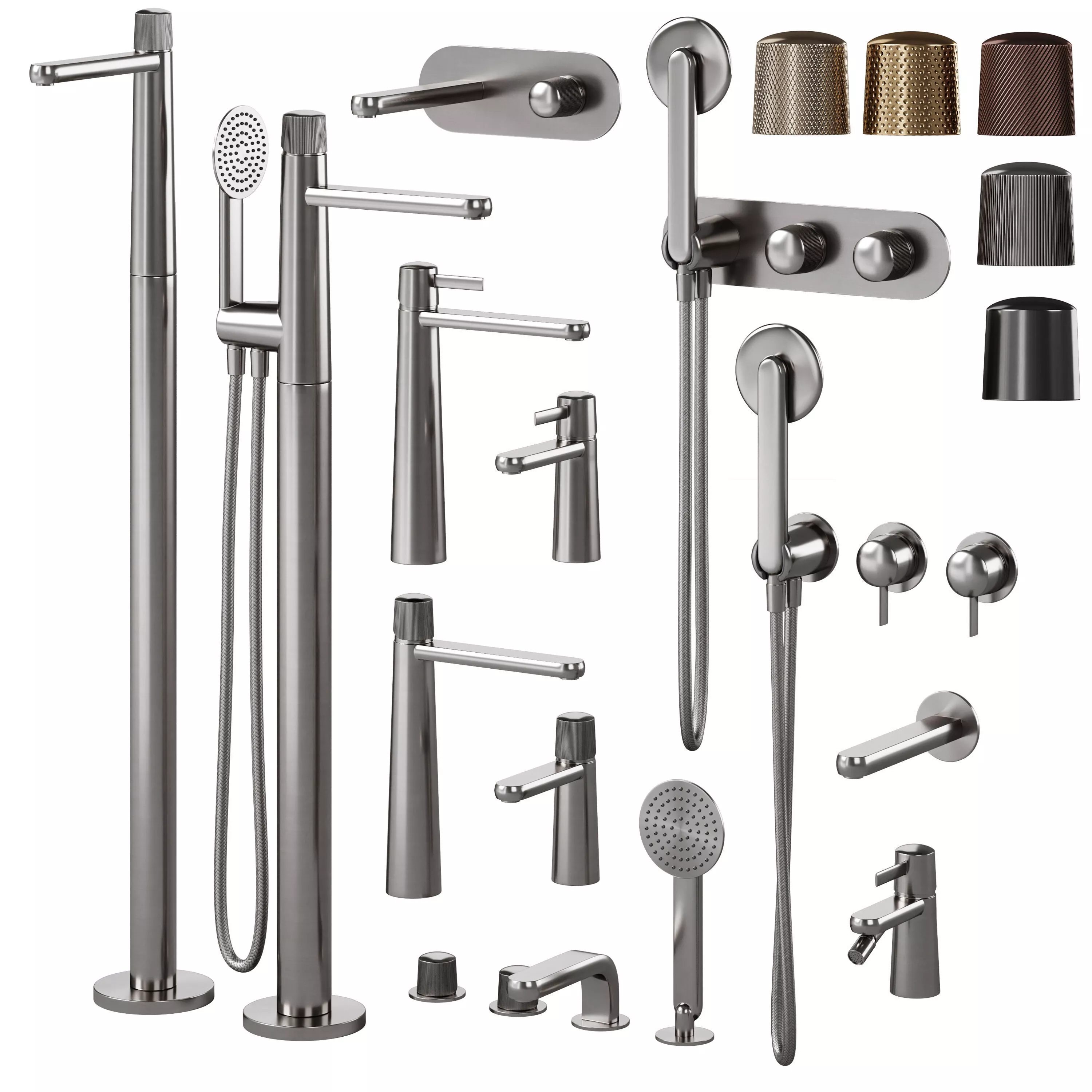 Set of faucets Dedal by Sanycces 3D model