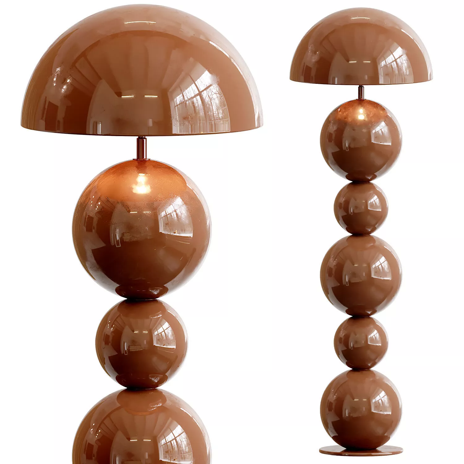 Bonbons Brown Floor Lamp 3D model