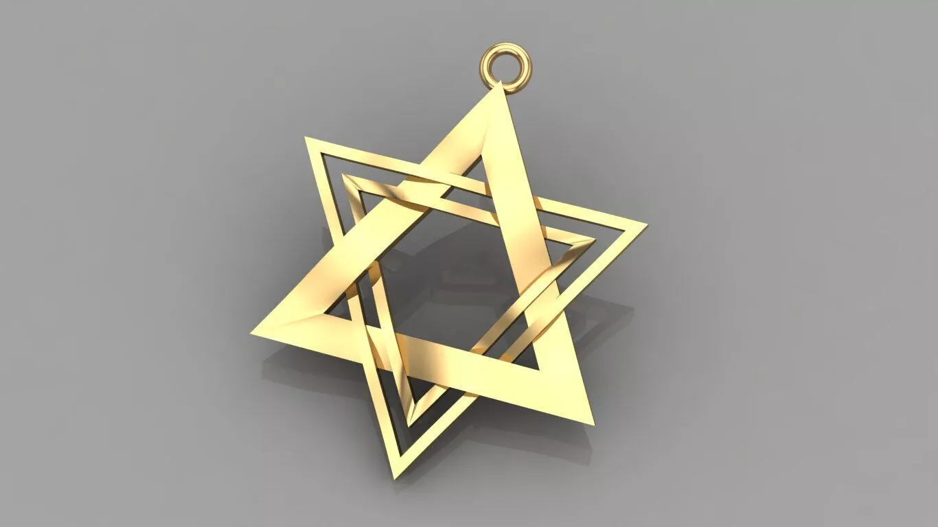 Star of David Pendant 3D print model