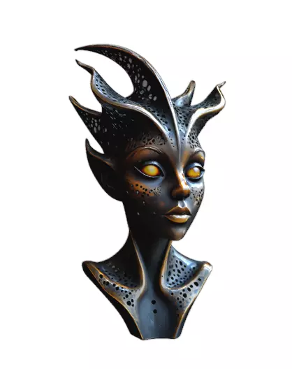 Alien Female Bust 3D print model