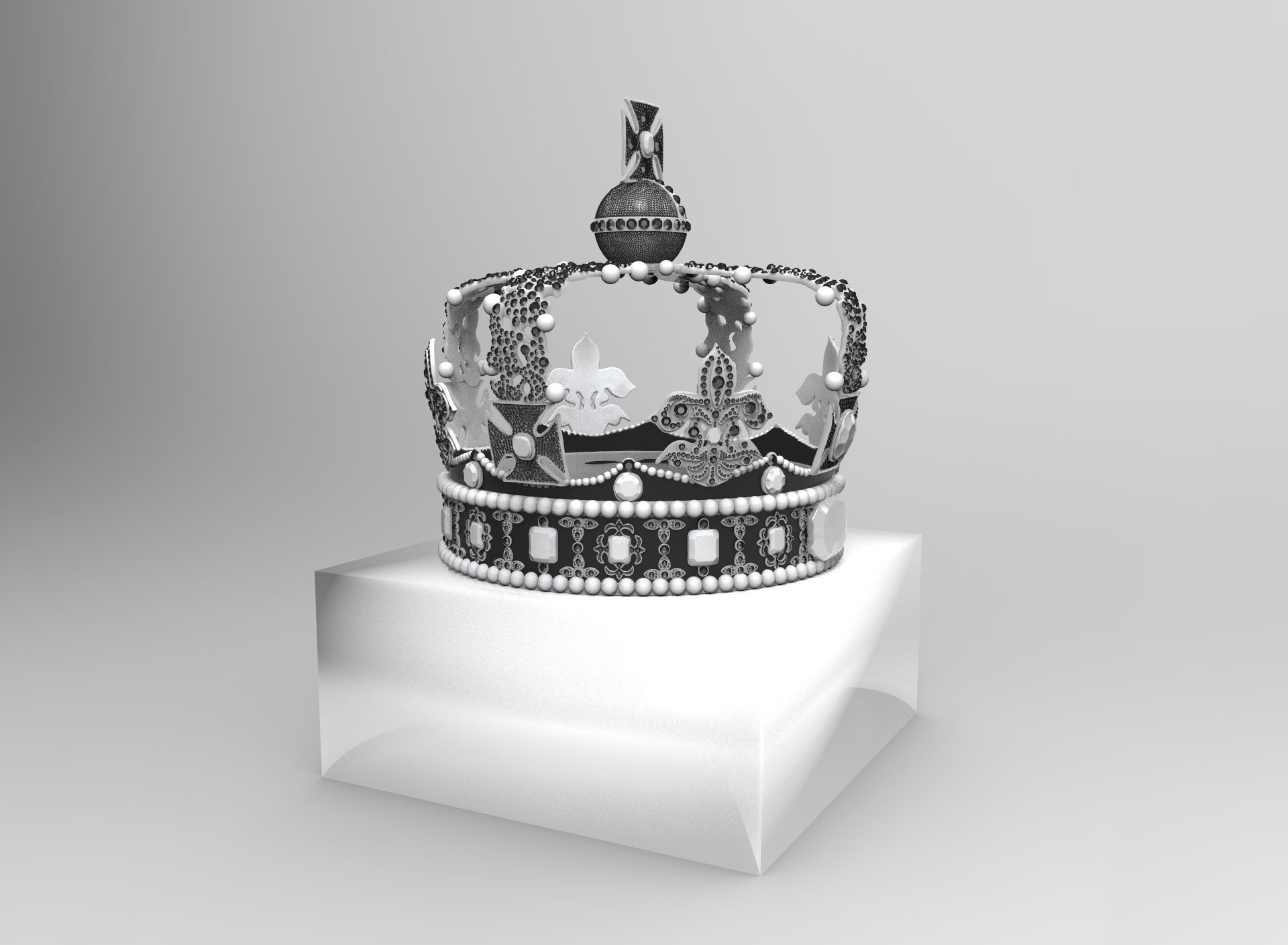 Crown of Elizabeth II Queen of the United Kingdom 3D print model_2
