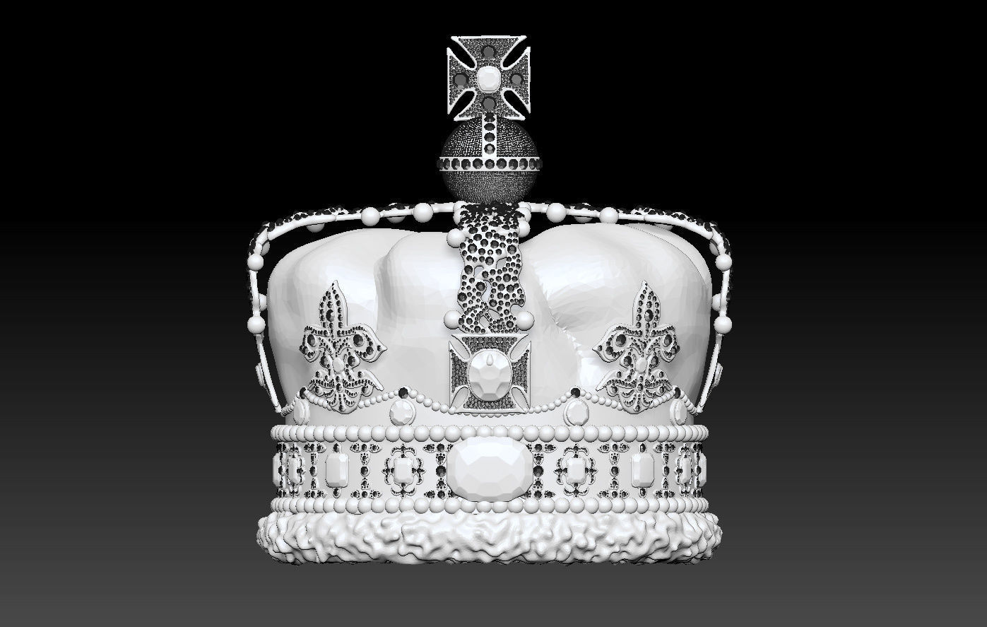 Crown of Elizabeth II Queen of the United Kingdom 3D print model_7