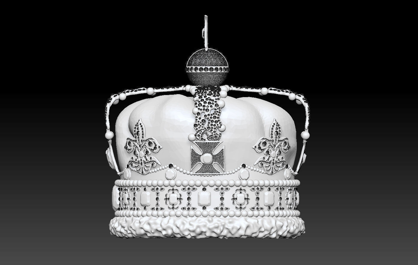 Crown of Elizabeth II Queen of the United Kingdom 3D print model_9