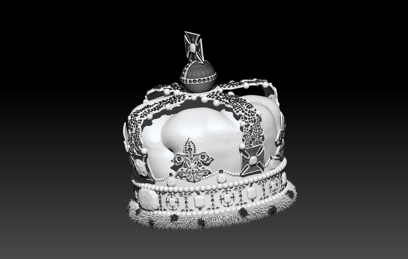 Crown of Elizabeth II Queen of the United Kingdom 3D print model_6