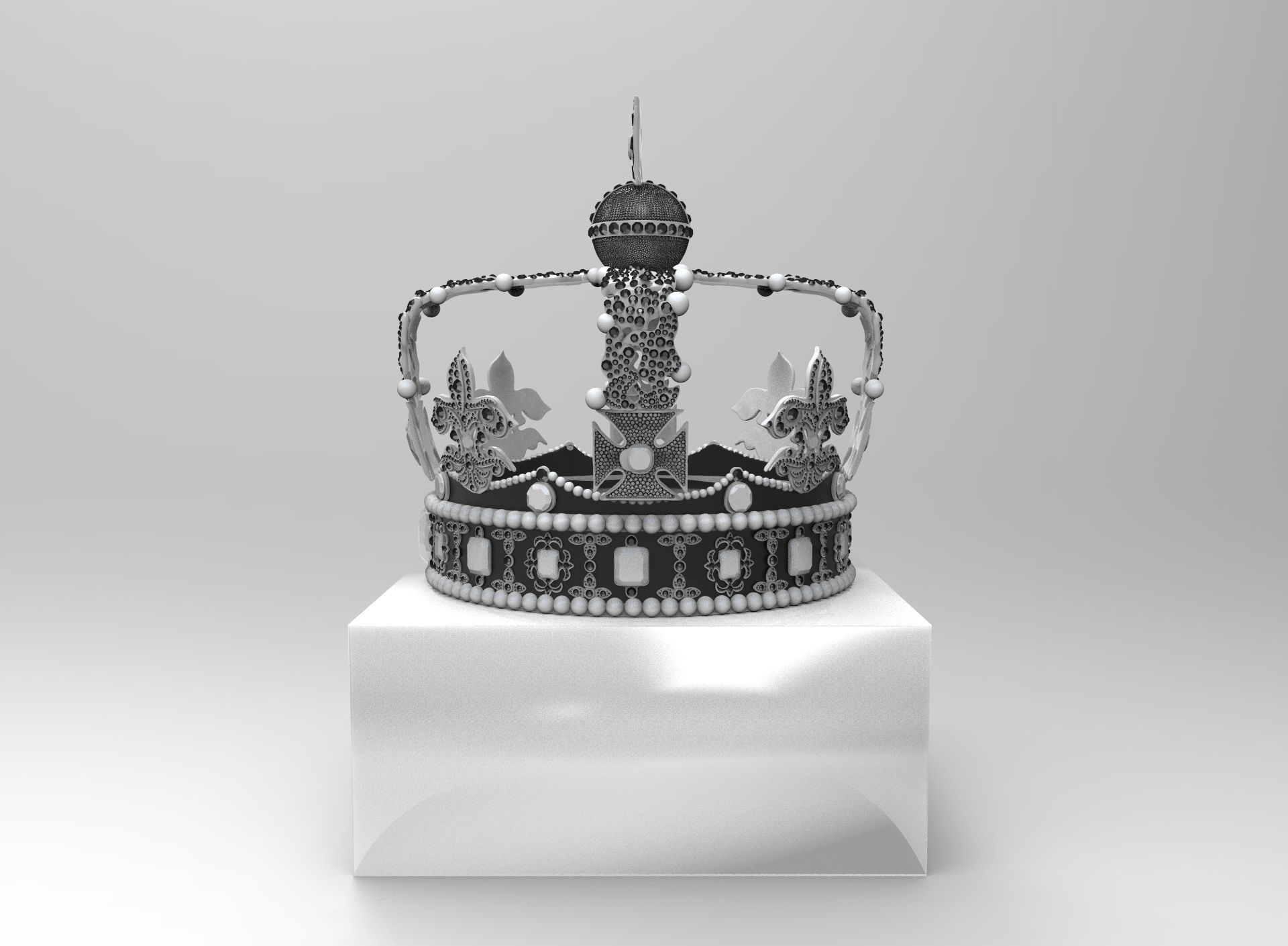 Crown of Elizabeth II Queen of the United Kingdom 3D print model_3