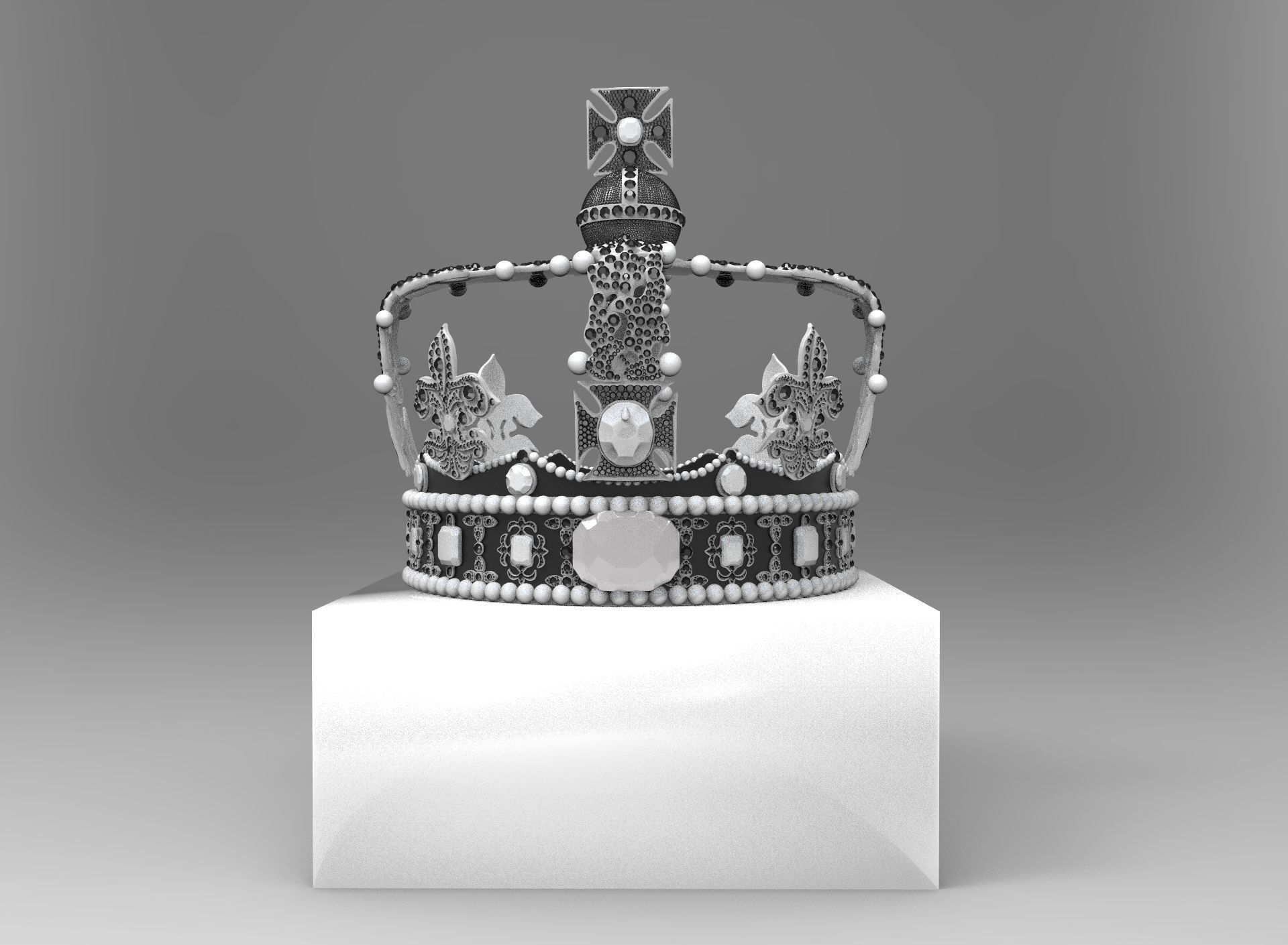 Crown of Elizabeth II Queen of the United Kingdom 3D print model_1