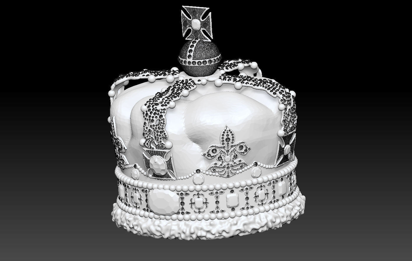 Crown of Elizabeth II Queen of the United Kingdom 3D print model_5