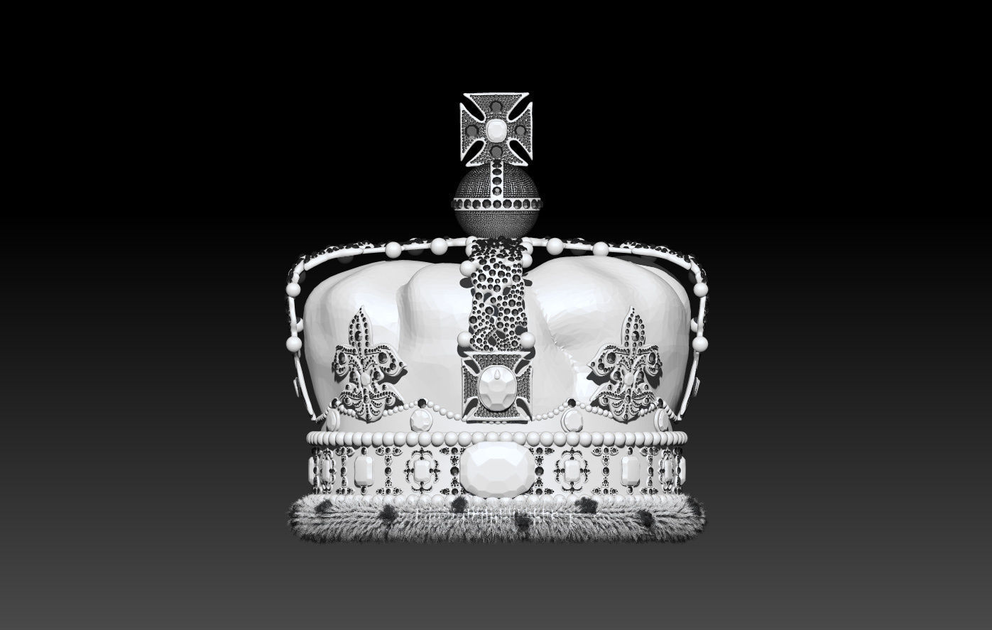 Crown of Elizabeth II Queen of the United Kingdom 3D print model_8