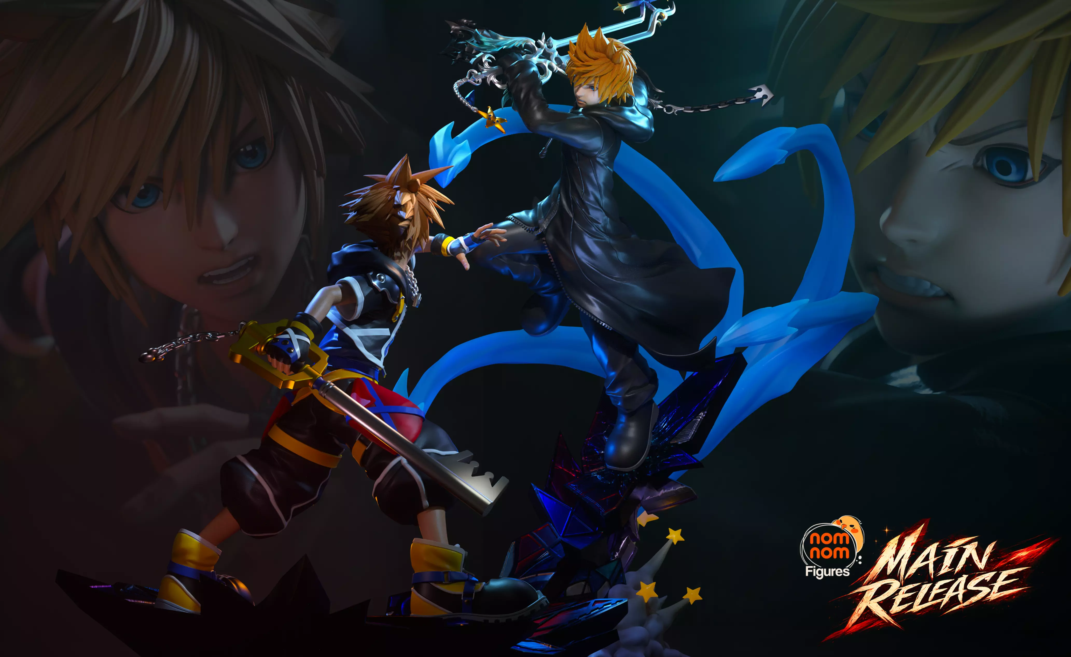 Sora x Roxas - Kingdom Hearts Diorama 3D print model