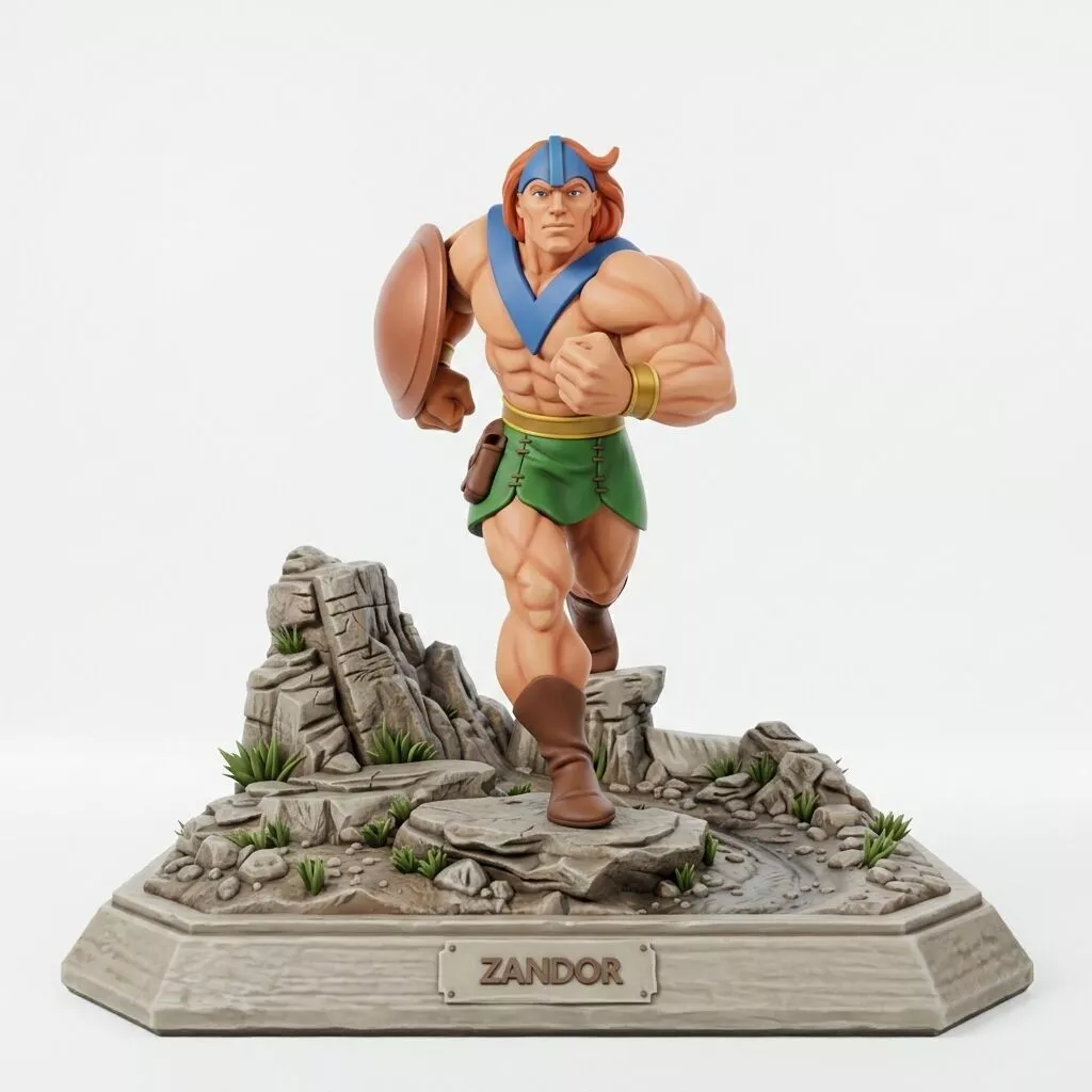 Zandor of the Herculoids in 3D STL Model for 3D Printing 3D print model
