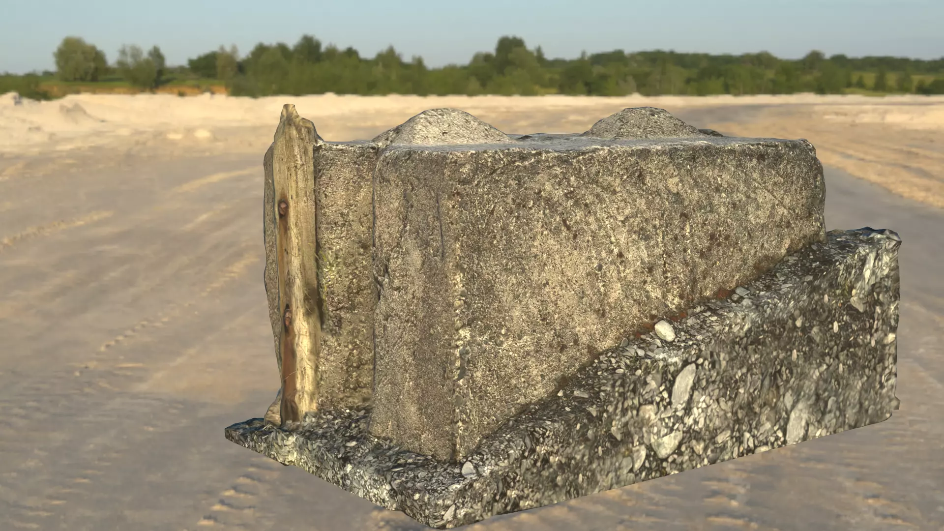 Rocky Beach Concrete Block 3D model