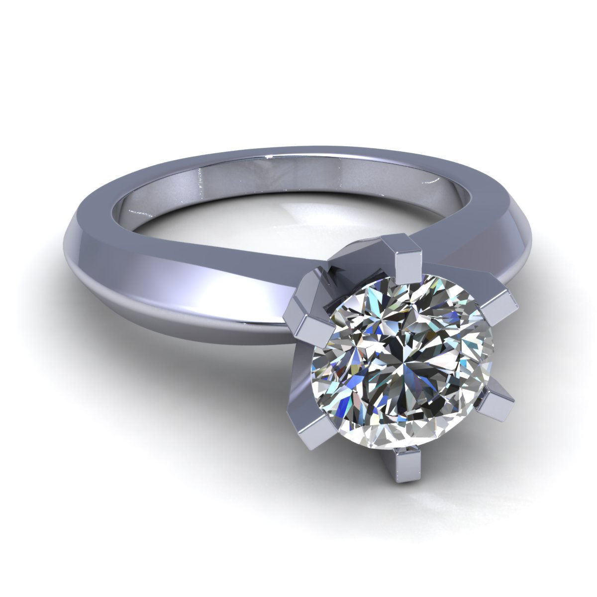 Knife Edge Engagement Ring 3D Model 3D printable .stl