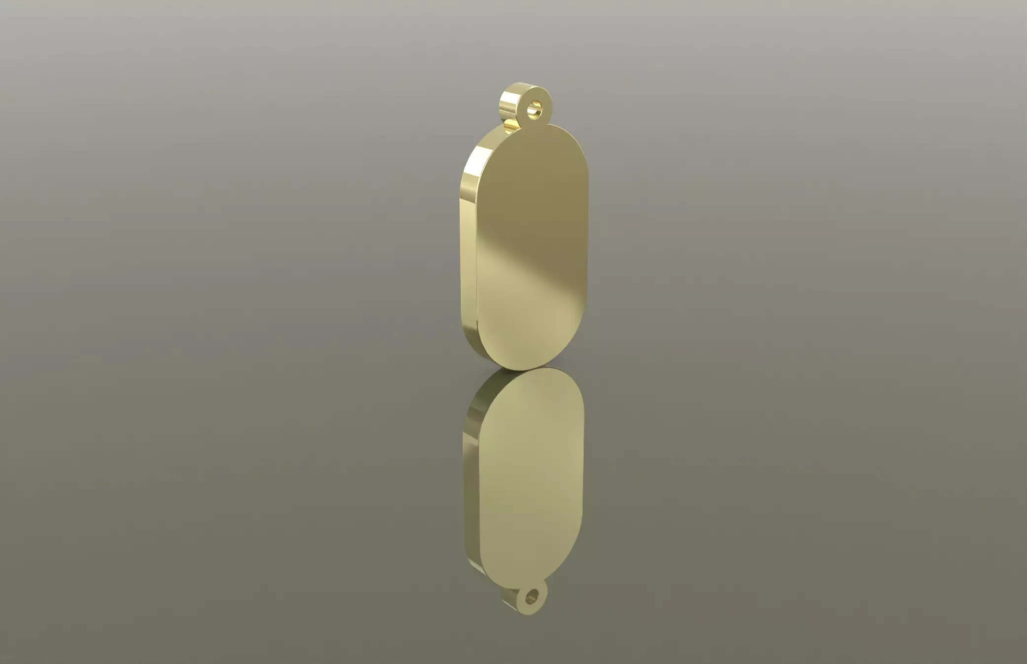 Capsule Blank Pendants Hole Top and Top Loop 3D CAD Models 3D print model