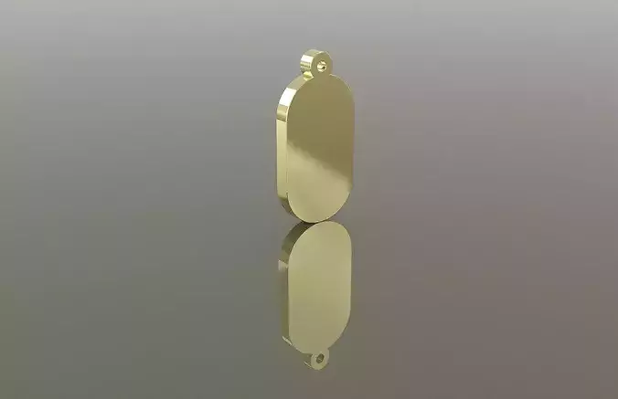 Capsule Blank Pendants Hole Top and Top Loop 3D CAD Models