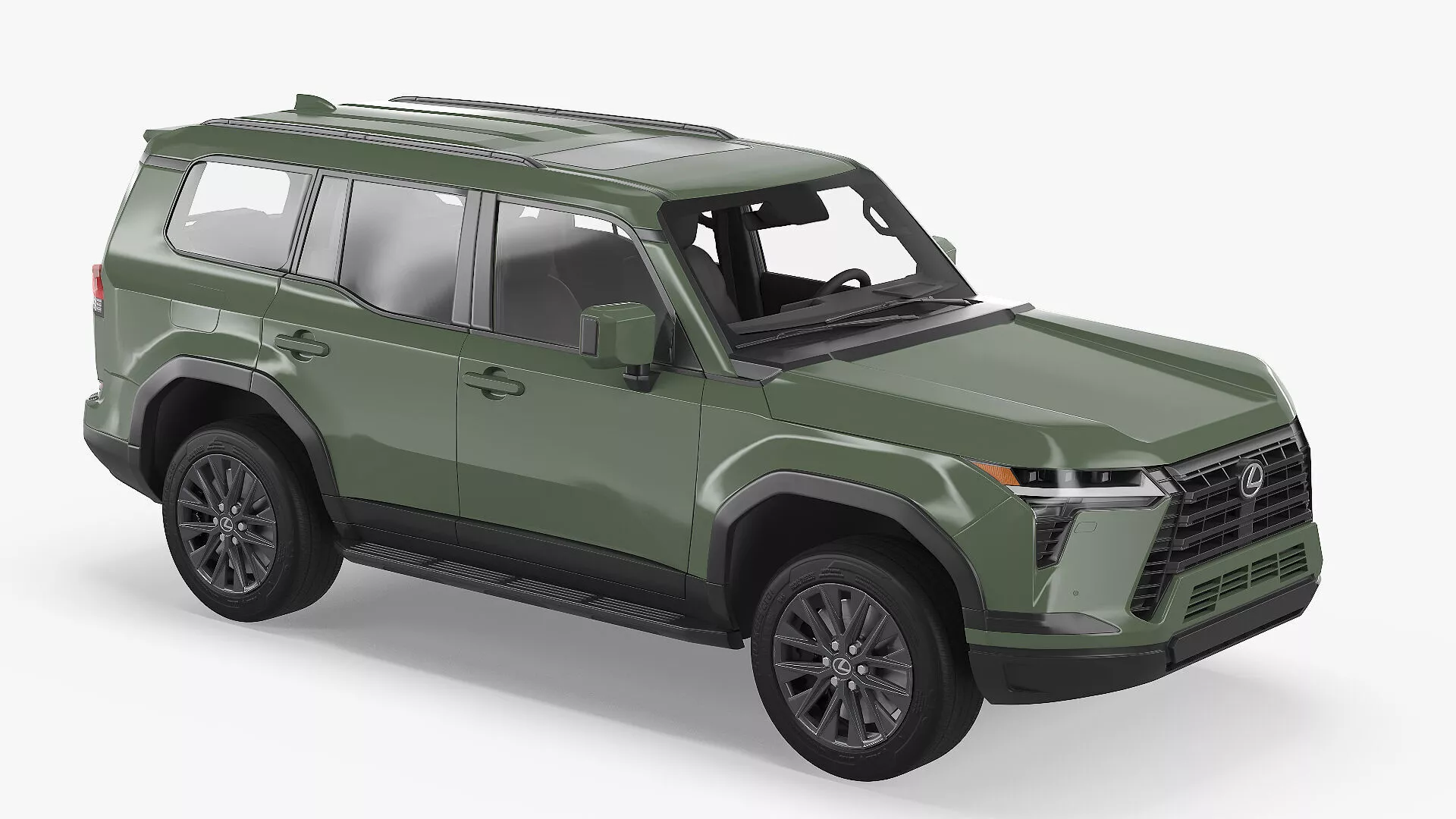 Lexus GX 550 SUV Nori Green Pearl Rigged 3D model