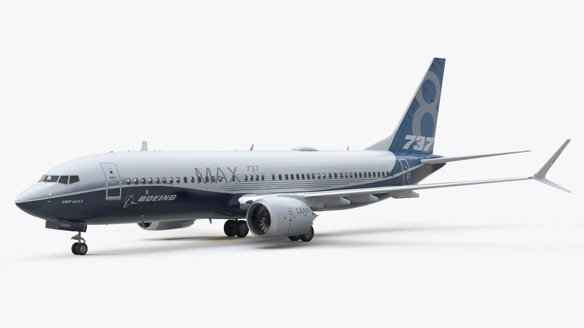 Boeing 737 MAX 8 Rigged 3D model