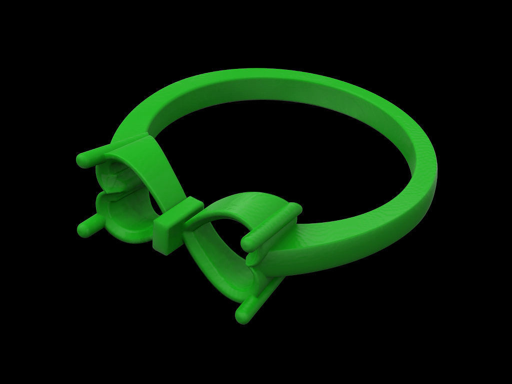 Heart Bowknot Ring 3D print model_6