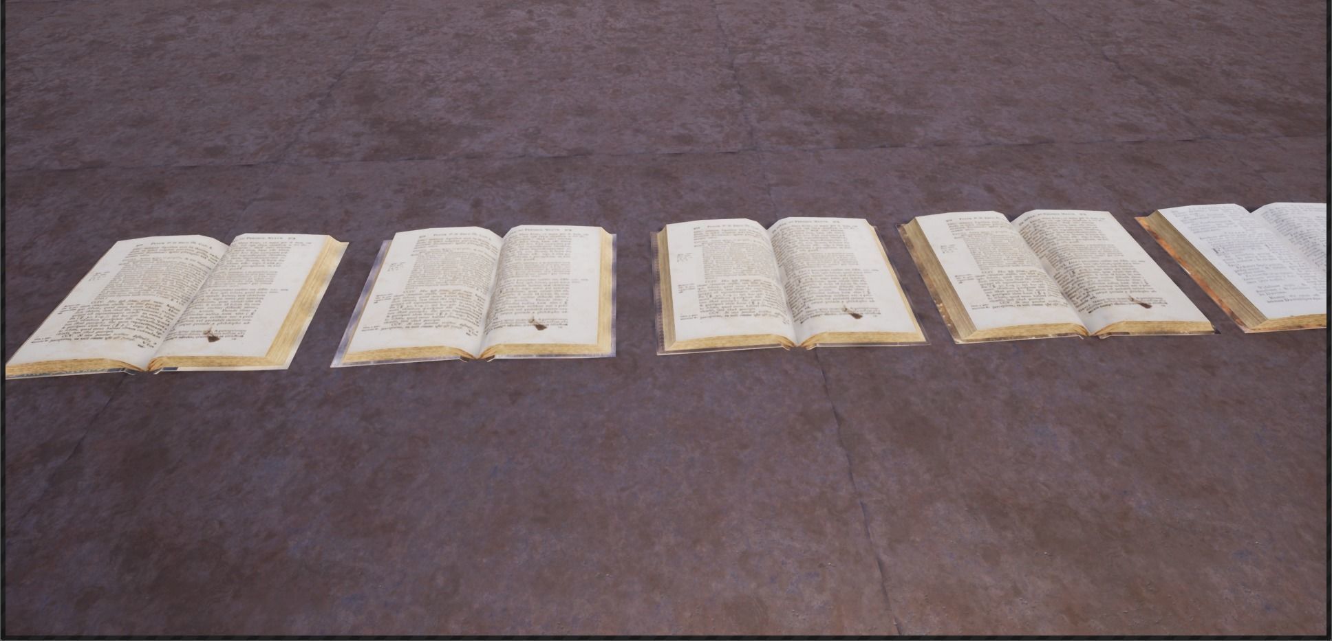 books stack of Low-poly 3D model_7