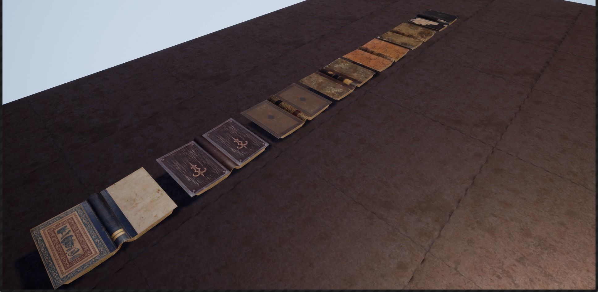 books stack of Low-poly 3D model_9