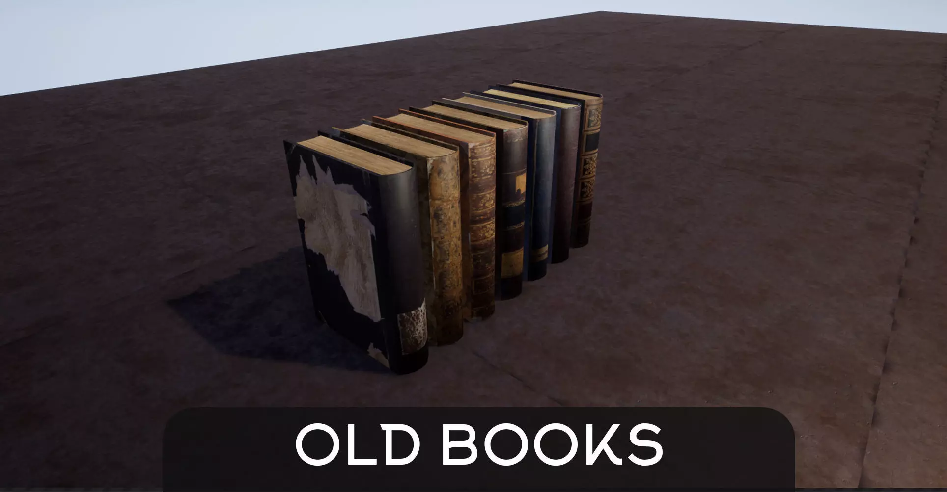 books stack of Low-poly 3D model_0