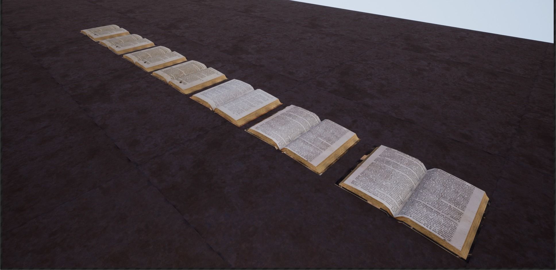 books stack of Low-poly 3D model_6