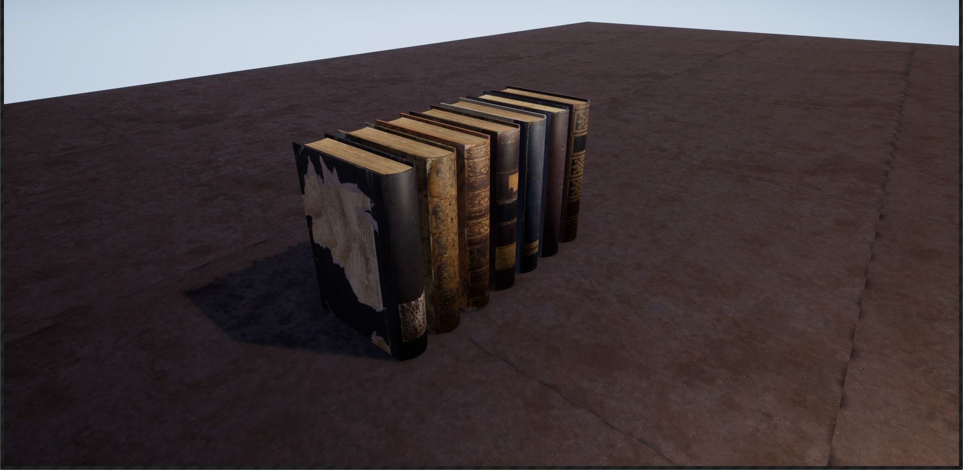 books stack of Low-poly 3D model_3