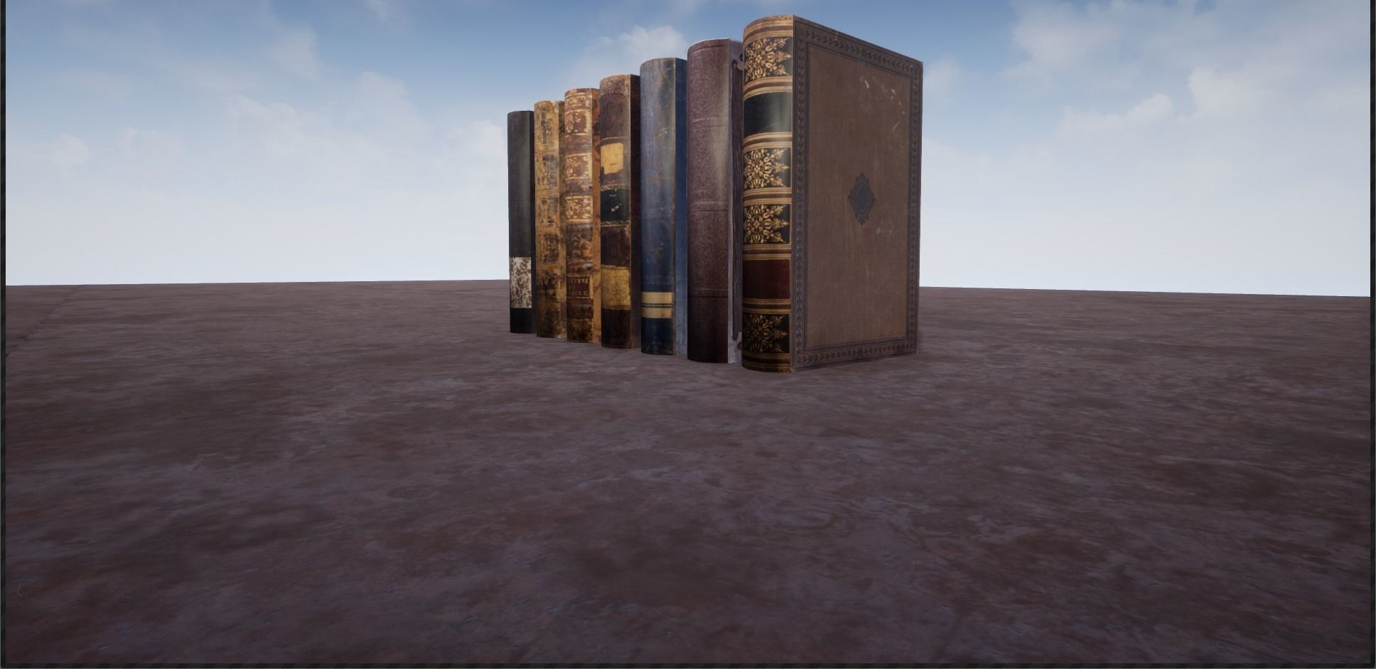 books stack of Low-poly 3D model_2