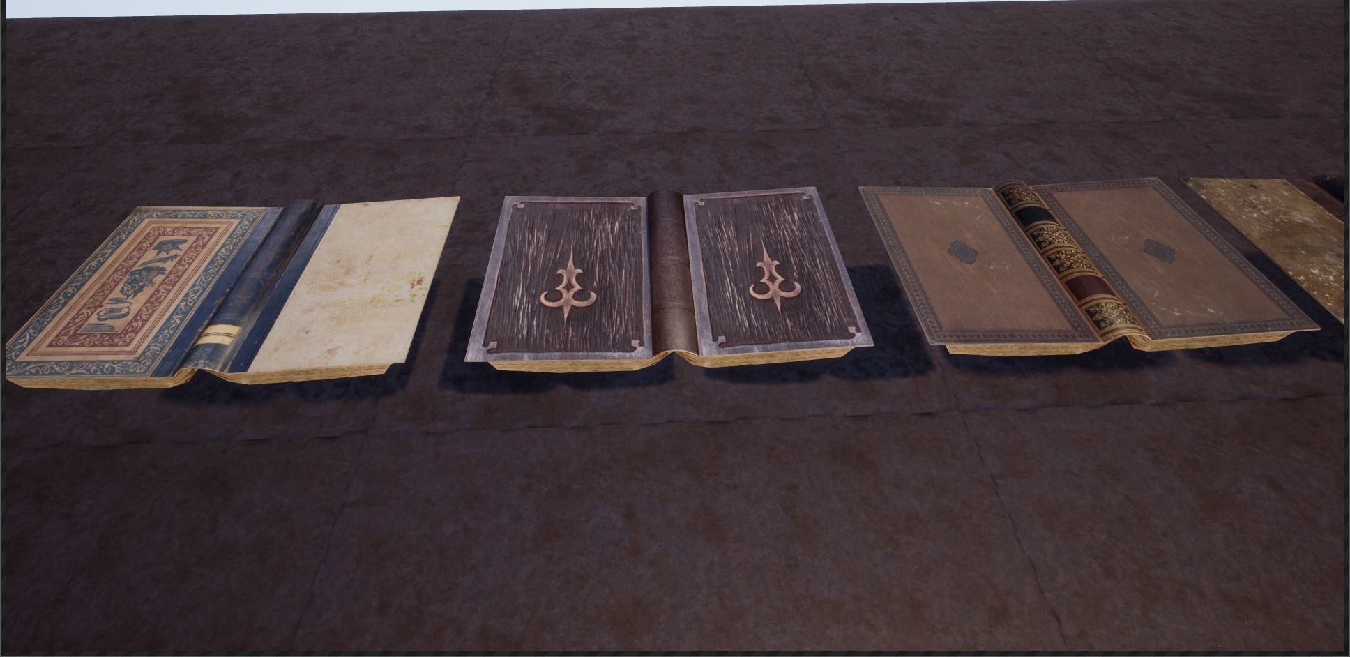 books stack of Low-poly 3D model_10